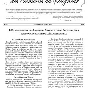La Voix Vivante des Témoins du Seigneur (Vol.04-N°01) La Discipline dans l’Église